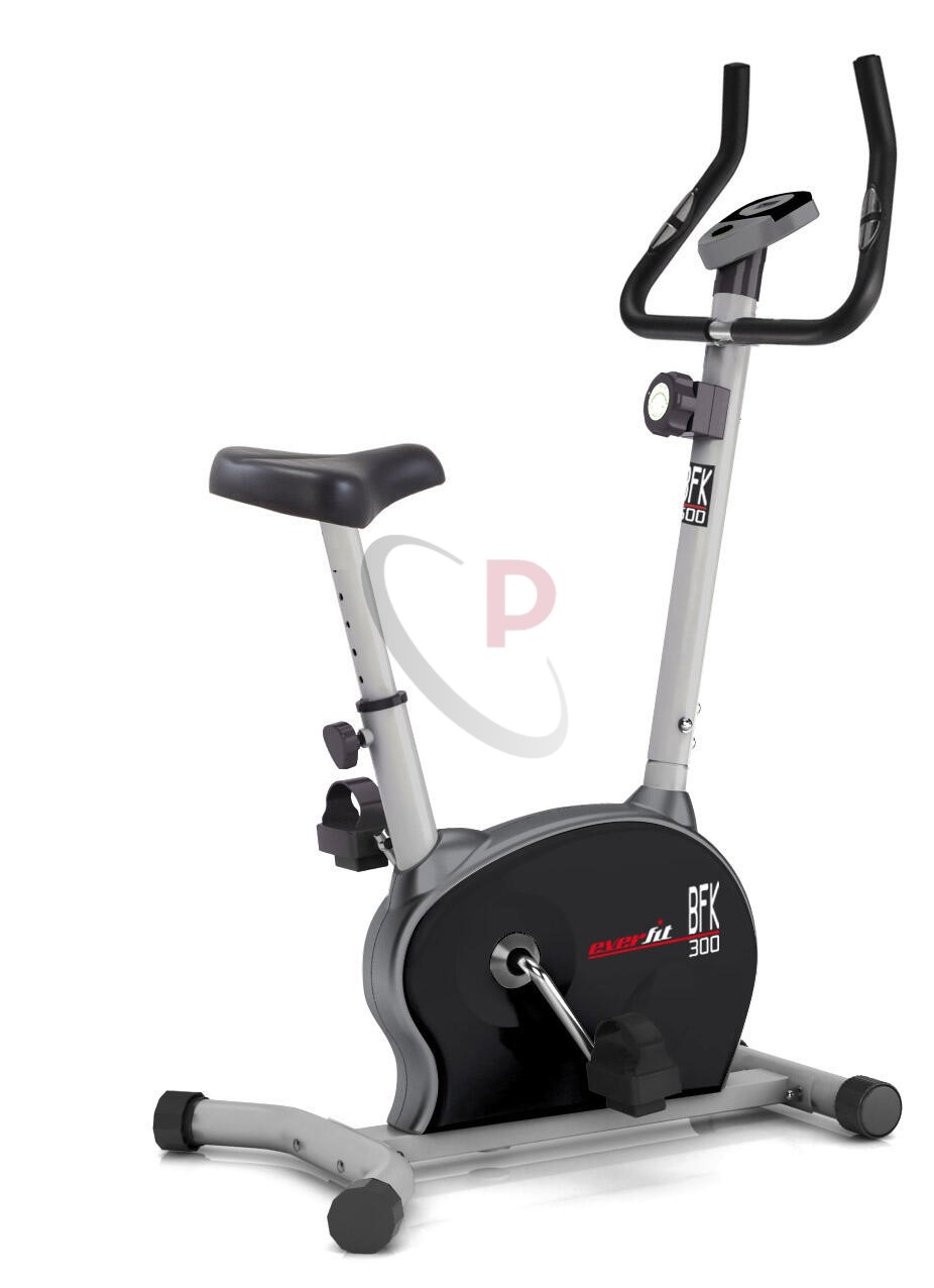 Everfit BFK-500 Bicicletta Da Camera: Cyclette Compatta Con Cinghia E Sensori Cardio Al Manubrio