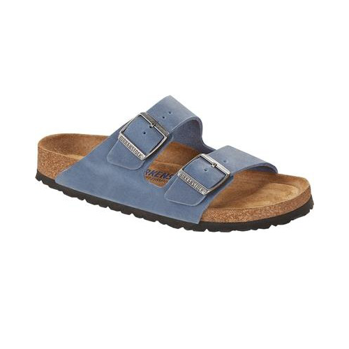 Ciabatta Arizona plantare morbido Pelle oliata Dusty Blue Calzata stretta Birkenstock 1022509