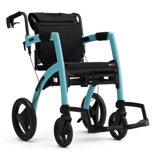 Rollator convertivile in carrozzina Rollz Motion 2.1 - colore Azzurro Kinemed