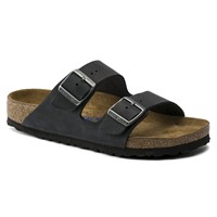 Ciabatta Arizona plantare morbido Pelle oliata Black Calzata stretta Birkenstock 752483