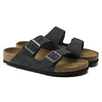 Ciabatta Arizona plantare morbido Pelle oliata Black Calzata stretta Birkenstock 752483