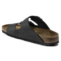 Ciabatta Arizona plantare morbido Pelle oliata Black Calzata stretta Birkenstock 752483