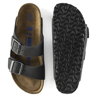 Ciabatta Arizona plantare morbido Pelle oliata Black Calzata stretta Birkenstock 752483