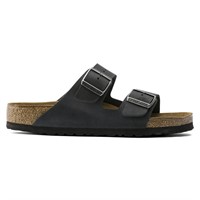 Ciabatta Arizona plantare morbido Pelle oliata Black Calzata stretta Birkenstock 752483