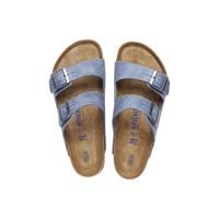 Ciabatta Arizona plantare morbido Pelle oliata Dusty Blue Calzata stretta Birkenstock 1022509