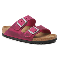 Ciabatta Arizona plantare morbido Pelle oliata Dusty Rosa Calzata stretta Birkenstock 1024133