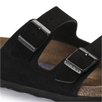 Ciabatta Arizona plantare morbido Pelle scamosciata Black Calzata stretta Birkenstock 951323