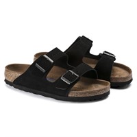 Ciabatta Arizona plantare morbido Pelle scamosciata Black Calzata stretta Birkenstock 951323