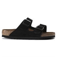 Ciabatta Arizona plantare morbido Pelle scamosciata Black Calzata stretta Birkenstock 951323