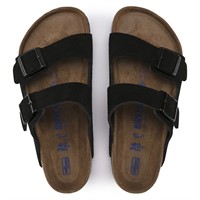 Ciabatta Arizona plantare morbido Pelle scamosciata Black Calzata stretta Birkenstock 951323