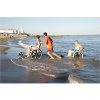 Sedia per spiaggia SoleMare con ruote mountain bike e terza ruota anteriore SOLE3M Off Carr